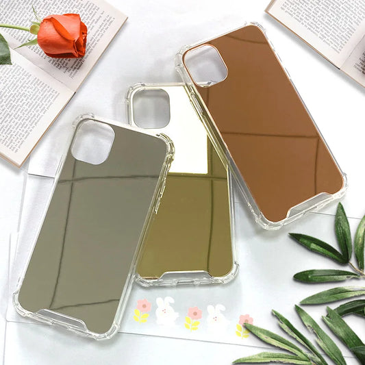 Elegance & Protection: Premium Luxury TPU Mirror iPhone Case - Shockproof, Anti-Scratch, and Dustproof Design - Just20InCase