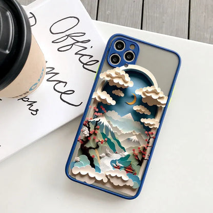 Premium Shockproof Landscape Phone Case with Artistic Mountain Design - Sleek Matte Finish for Ultimate Style and Protection - Just20InCase