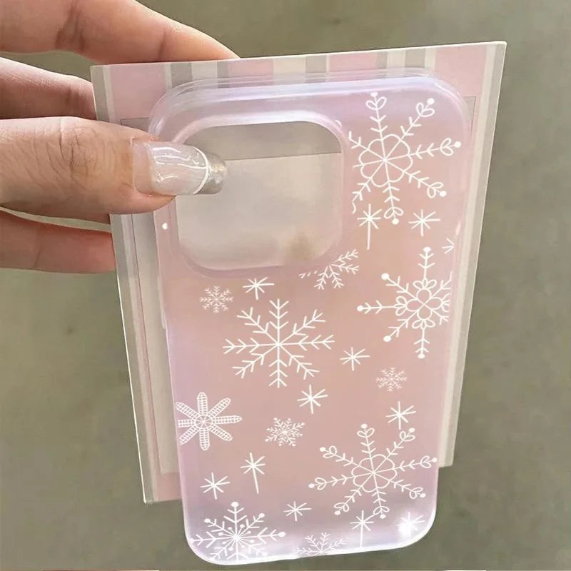 Charming Winter Wonderland Snowflake Phone Case - Soft Y2K Aesthetic Cover with Superior Protection and Stylish Design for Ultimate Elegance - Just20InCase