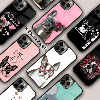 Frenchie Fun: Paw Print Charm Magnetic iPhone Case