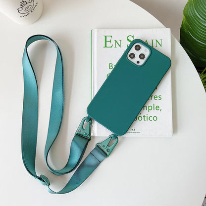 Luxurious Matte Silicone Crossbody Necklace Cases with Shockproof Protection and Stylish Lanyard Design - Perfect Blend of Fashion and Functionality - Just20InCase