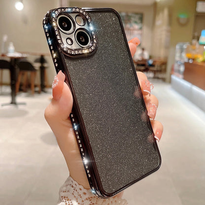 Exquisite Rhinestone-Studded iPhone Case: Glamorous Glitter Protection with Soft TPU Bumper for Ultimate Style and Safety - Just20InCase