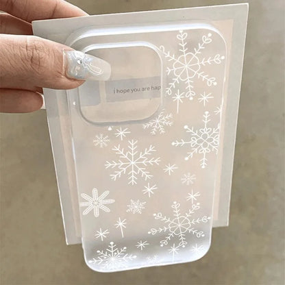 Charming Winter Wonderland Snowflake Phone Case - Soft Y2K Aesthetic Cover with Superior Protection and Stylish Design for Ultimate Elegance - Just20InCase