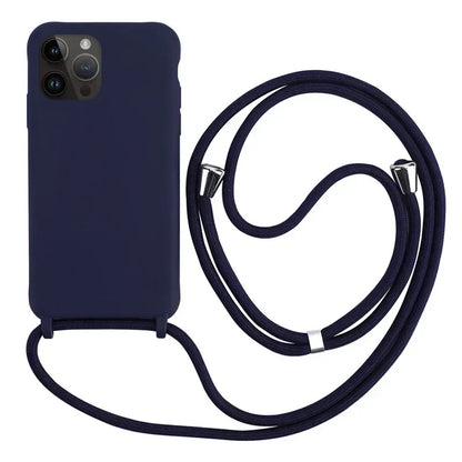 Luxury Crossbody Necklace Lanyard Phone Case - Soft Silicone TPU with Integrated Buckle for Ultimate Protection and Style - Just20InCase