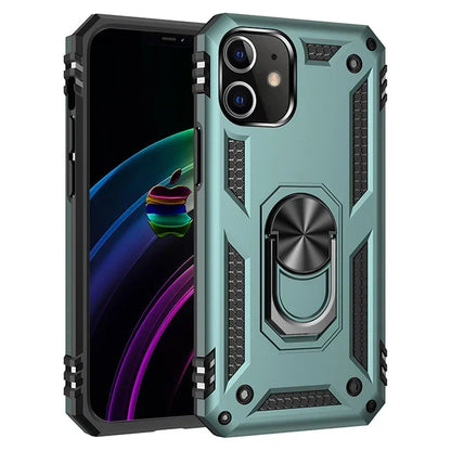 Premium Elite Shockproof Armor Bumper Case with Magnetic Ring Holder - Stylish, Durable, and Ultimate Protection for Your iPhone - Just20InCase