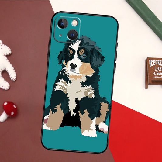 Bernese Beauty: Charming Canine Art for iPhone