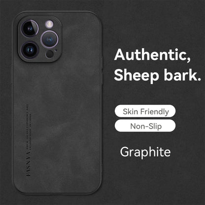 Elegantly Textured Sheepskin-Inspired PU Leather Phone Case - Luxury Matte Finish with Superior Protection and Stylish Anti-Fingerprint Design - Just20InCase