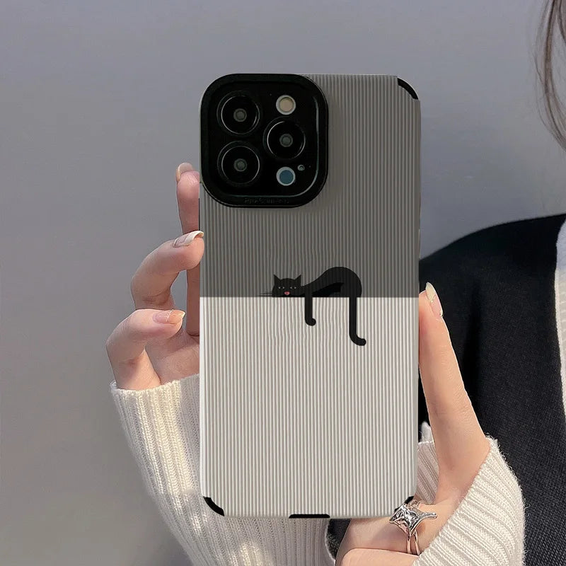 Chic Cat Leather iPhone Case - Premium Soft TPU Cover for Ultimate Protection and Style - Just20InCase