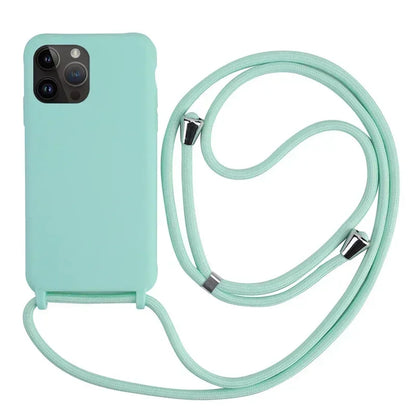 Luxury Crossbody Necklace Lanyard Phone Case - Soft Silicone TPU with Integrated Buckle for Ultimate Protection and Style - Just20InCase