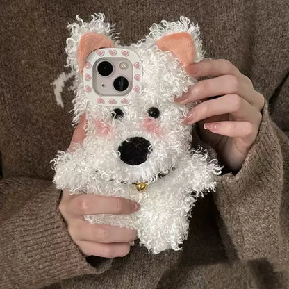 Furry Friend: Adorable Westie Plush iPhone Cover