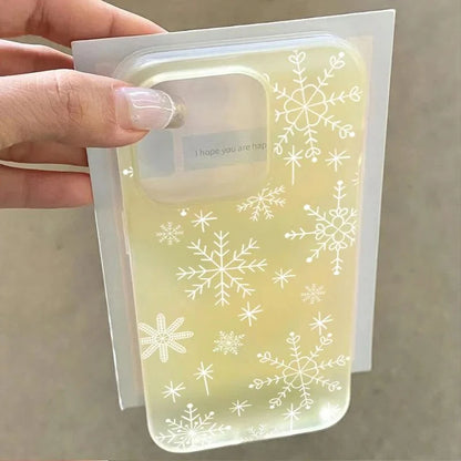 Charming Winter Wonderland Snowflake Phone Case - Soft Y2K Aesthetic Cover with Superior Protection and Stylish Design for Ultimate Elegance - Just20InCase