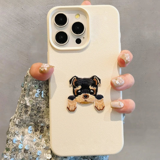 Playful Paws: Adorable Cartoon Dog Lychee Case