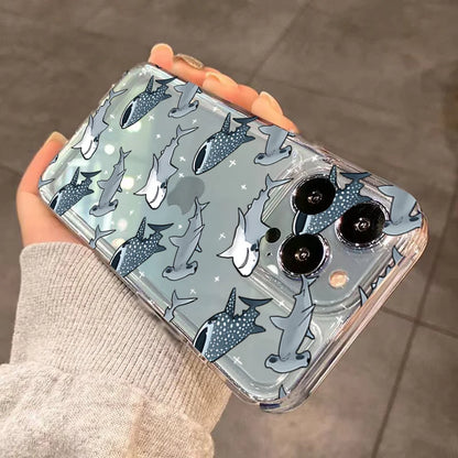 Premium Ocean-Themed Clear Phone Case - Stylish Protection with Shark, Dolphin, and Fish Designs, Anti-Fingerprint and Scratch-Resistant, Lightweight and Dustproof, Perfect for Summer Vibes! - Just20InCase