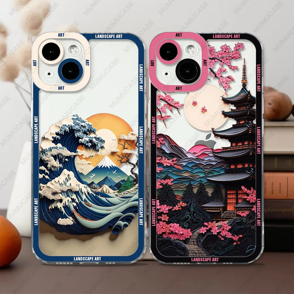 Premium Luxury Soft TPU iPhone Case with Unique Landscape Art Design - Superior Protection & Stylish Elegance - Just20InCase