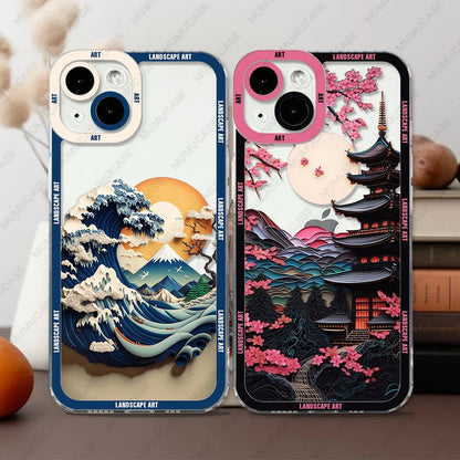 Premium Luxury Soft TPU iPhone Case with Unique Landscape Art Design - Superior Protection & Stylish Elegance - Just20InCase