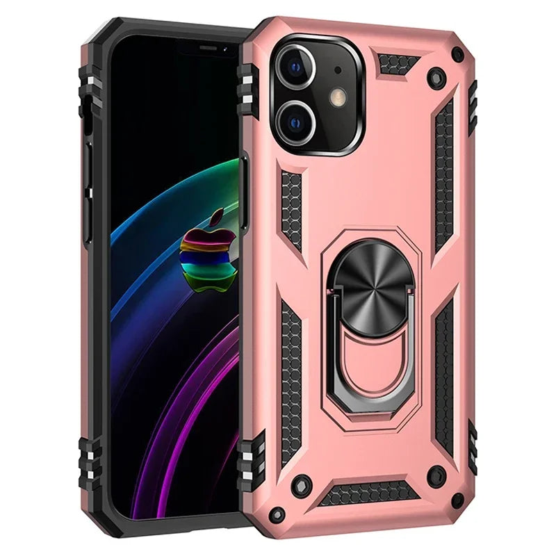 Premium Elite Shockproof Armor Bumper Case with Magnetic Ring Holder - Stylish, Durable, and Ultimate Protection for Your iPhone - Just20InCase