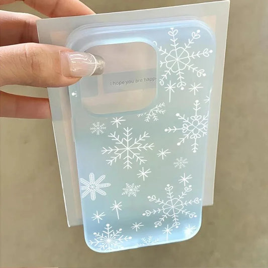 Charming Winter Wonderland Snowflake Phone Case - Soft Y2K Aesthetic Cover with Superior Protection and Stylish Design for Ultimate Elegance - Just20InCase