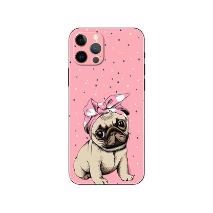 Pug Love: Adorable Black TPU iPhone Case