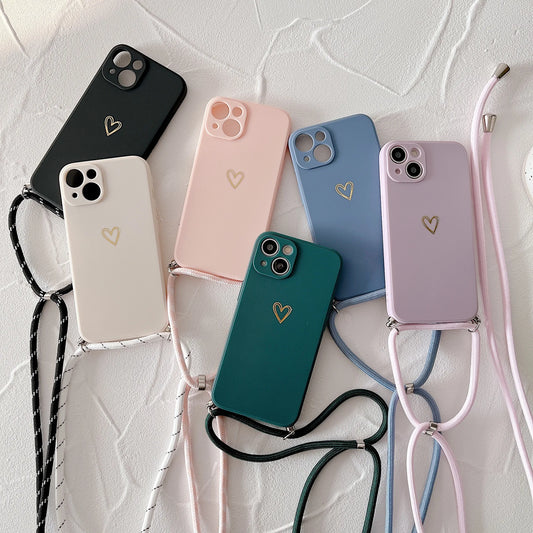 Chic Silicone Slant Strap Phone Case - Ultimate Style & Protection for Your iPhone - Just20InCase