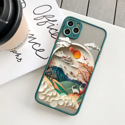 Premium Shockproof Landscape Phone Case with Artistic Mountain Design - Sleek Matte Finish for Ultimate Style and Protection - Just20InCase