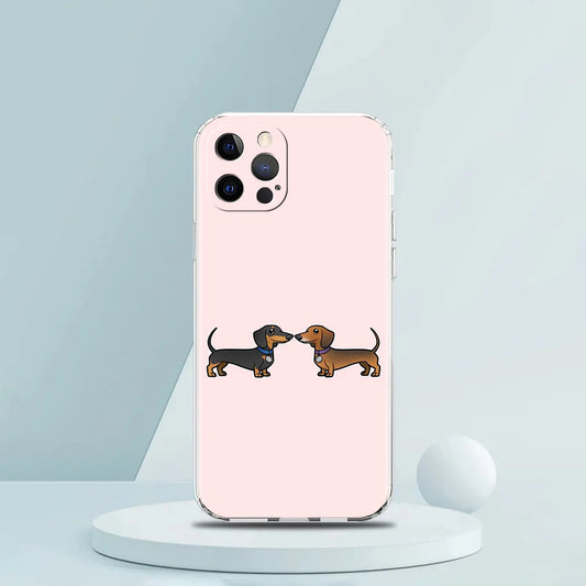 Sausage Love: Playful Dachshund Art iPhone Cover