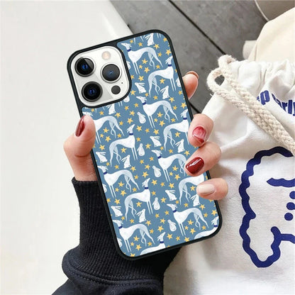 Greyhound Grace: Artistic Canine Vibes iPhone Cover