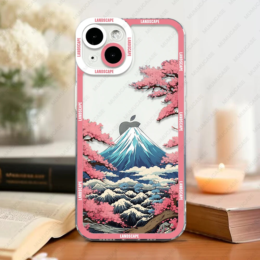 Luxury Soft TPU iPhone Case with Enchanting Japanese Landscape Design - Ultimate Protection & Stylish Elegance - Just20InCase