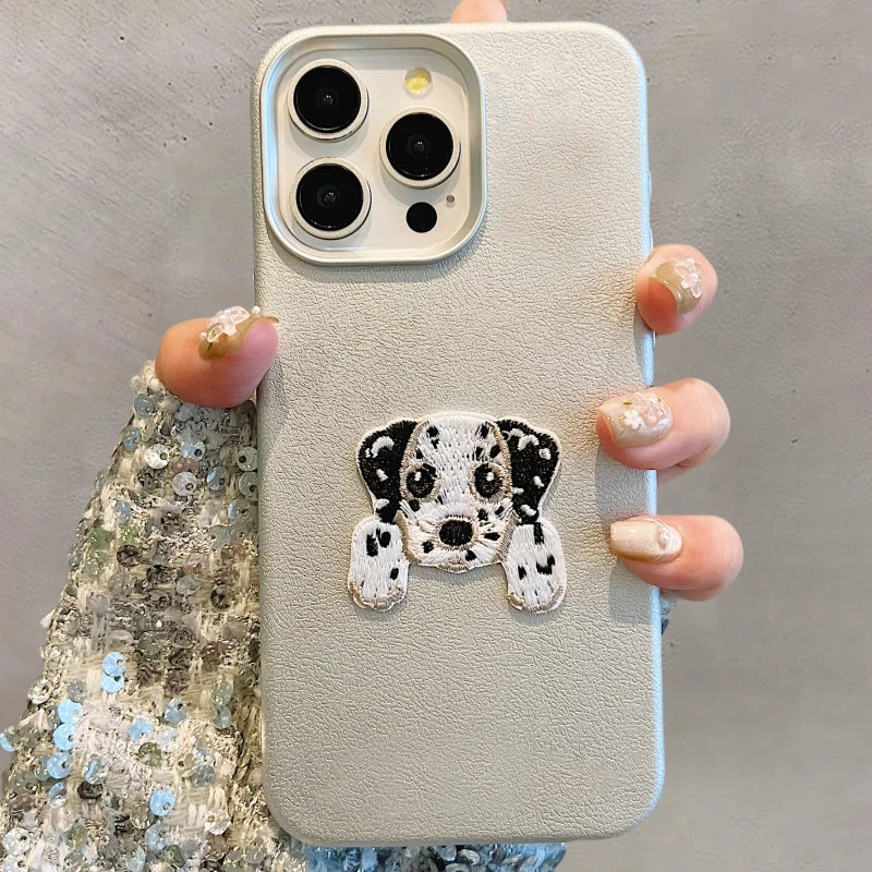 Whimsical Paws: Adorable Dog Cartoon iPhone Cover