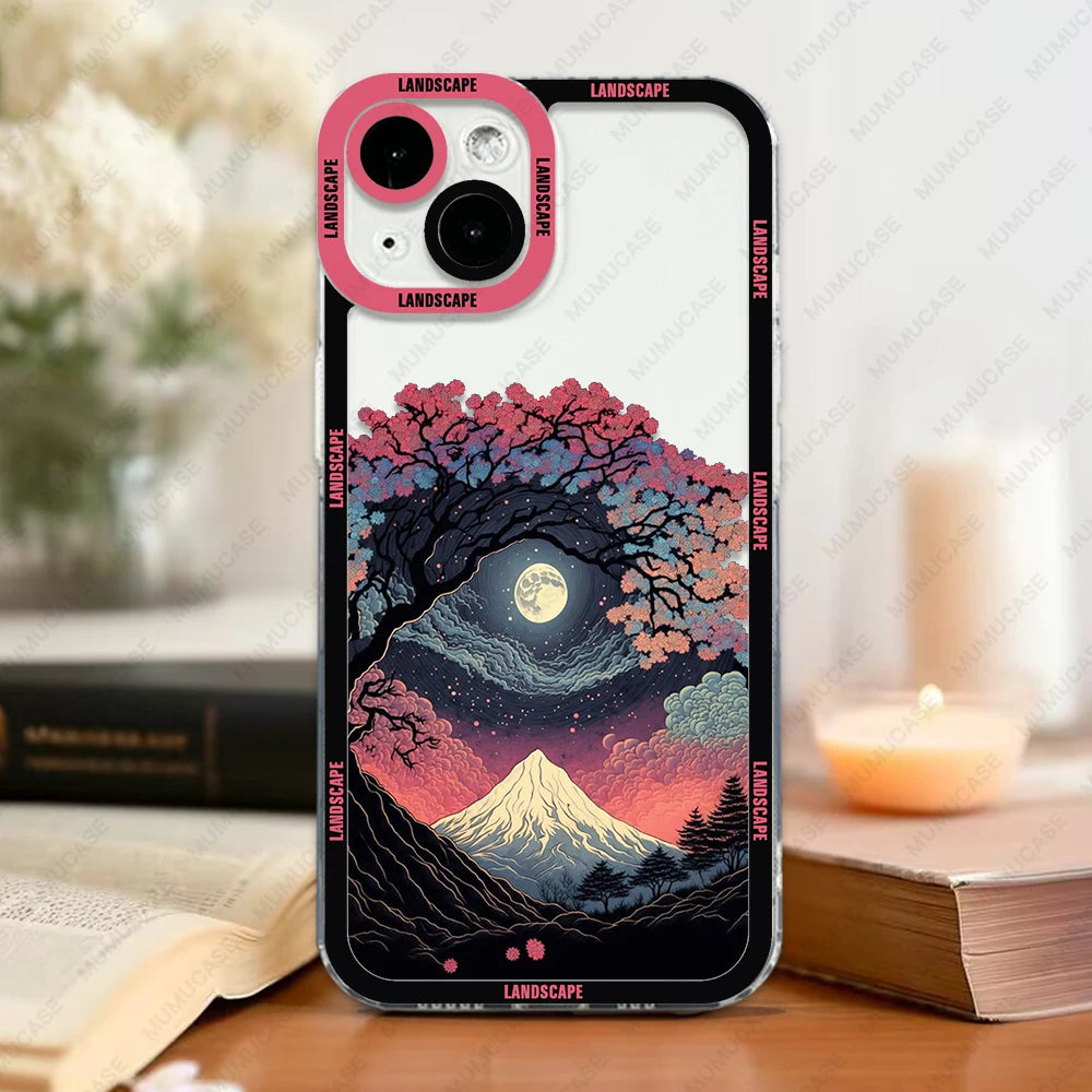 Luxury Soft TPU iPhone Case with Enchanting Japanese Landscape Design - Ultimate Protection & Stylish Elegance - Just20InCase