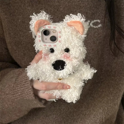 Furry Friend: Adorable Westie Plush iPhone Cover