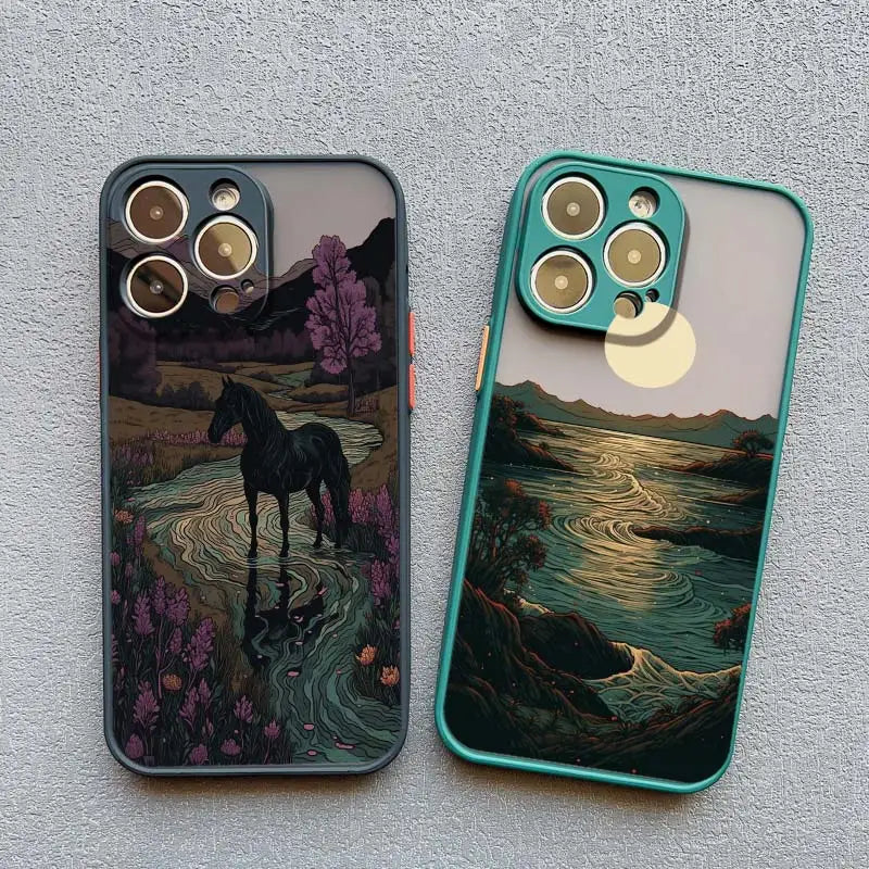 Elegantly Crafted Forest Sunset Art Phone Case: Unmatched Protection Meets Stunning Design - Just20InCase