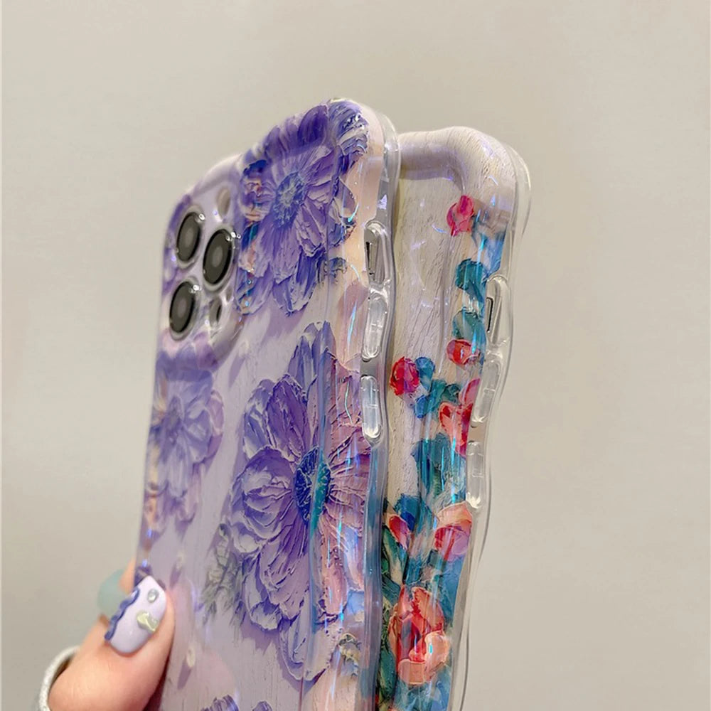 Artistry in Protection: Exquisite Floral Silicone Shield - Just20InCase