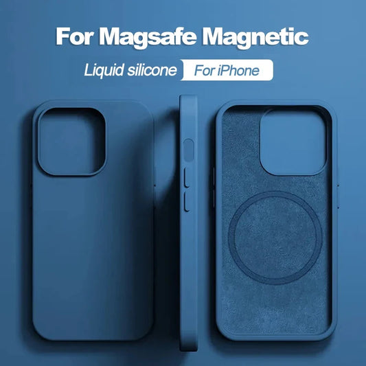 Exquisite MagSafe Liquid Silicone Wireless Charging Case – Premium Shockproof Protection & Stylish Design for Your iPhone - Just20InCase