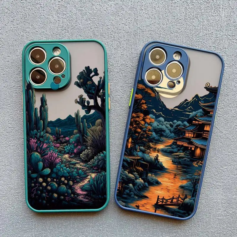 Elegantly Crafted Forest Sunset Art Phone Case: Unmatched Protection Meets Stunning Design - Just20InCase