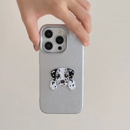 Whimsical Paws: Adorable Dog Cartoon iPhone Cover