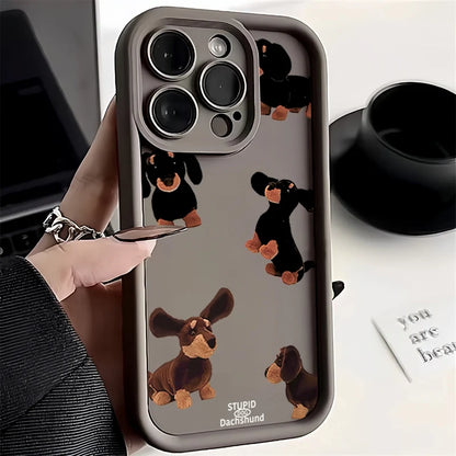 Wagging Tails: Adorable Dachshund & Bulldog Fusion Case