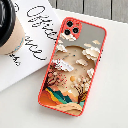 Premium Shockproof Landscape Phone Case with Artistic Mountain Design - Sleek Matte Finish for Ultimate Style and Protection - Just20InCase