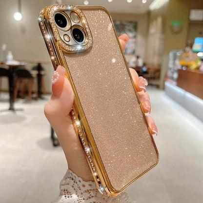 Exquisite Rhinestone-Studded iPhone Case: Glamorous Glitter Protection with Soft TPU Bumper for Ultimate Style and Safety - Just20InCase