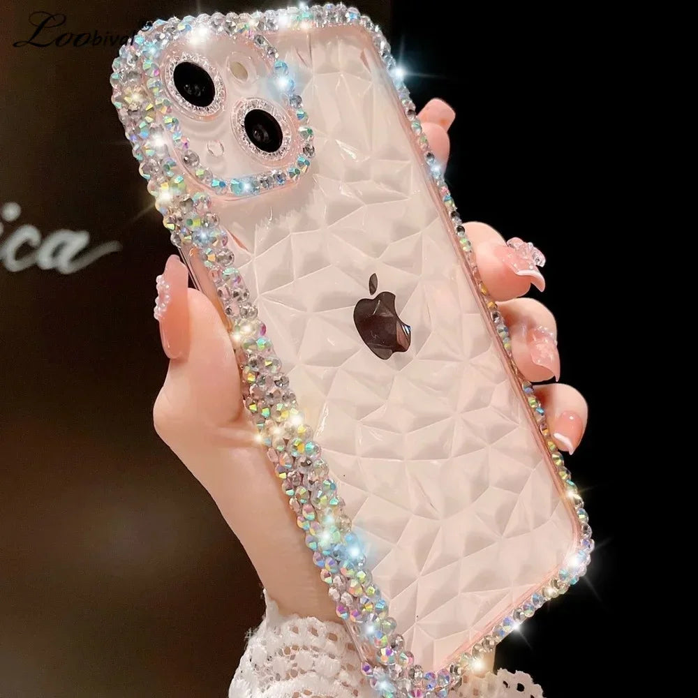 Exquisite Bling Diamond Glitter iPhone Case – Luxurious Protection with Stylish Elegance, Soft TPU Design, and Superior Shockproof Features for Ultimate Safety and Fashion. - Just20InCase