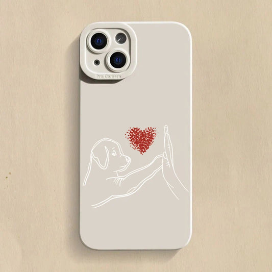 Furry High-Five: Playful Paws Silicone Phone Cover