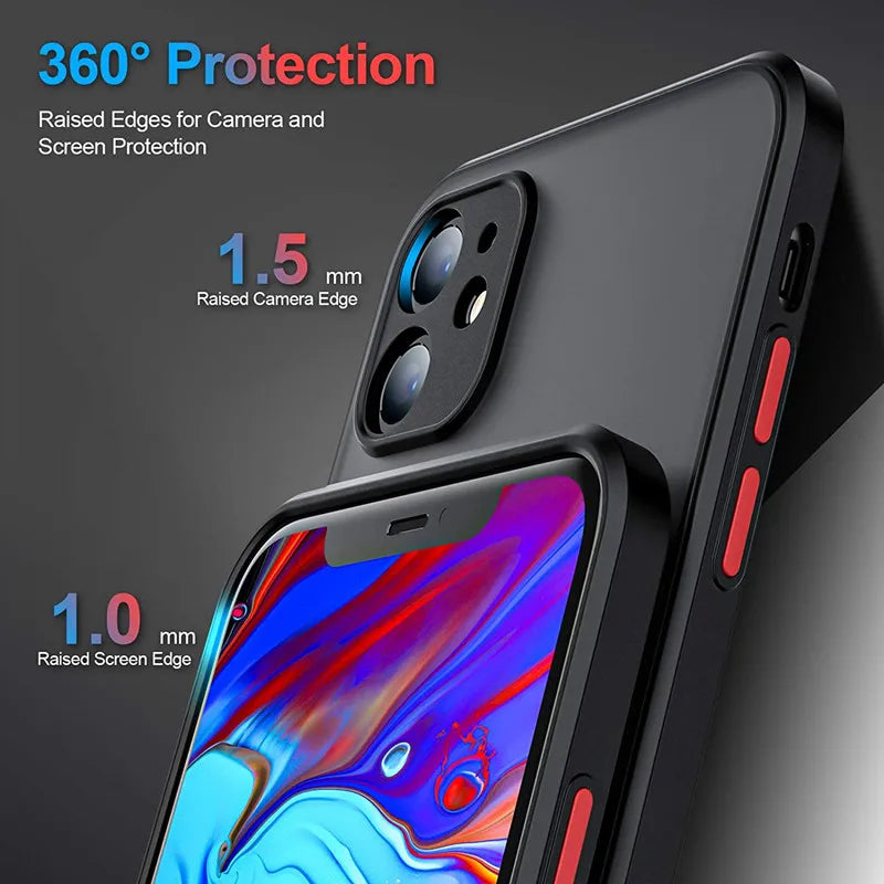 Premium Clear Armor Bumper Case - Superior Protection with Stylish Design for Your iPhone - Soft Silicone & Hard Plastic Combo, Anti-Scratch, Dustproof, Non-Slip Elegance - Just20InCase