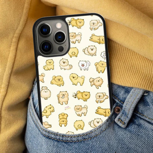 Pomeranian Whimsy: Vibrant Watercolor Phone Case Delight