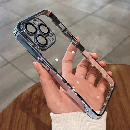 Elegant Shield: Exquisite Clear Luxury Phone Case with Shockproof Protection and Camera Lens Guard - A Premium Accessory for the Discerning User - Just20InCase