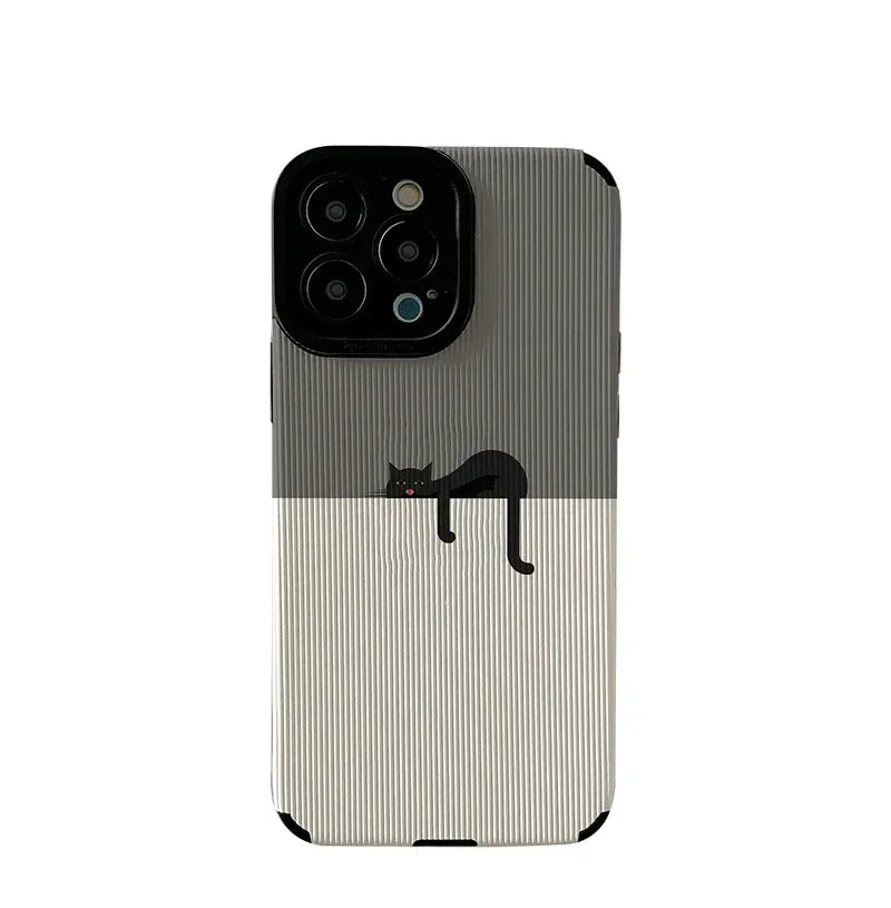 Chic Cat Leather iPhone Case - Premium Soft TPU Cover for Ultimate Protection and Style - Just20InCase