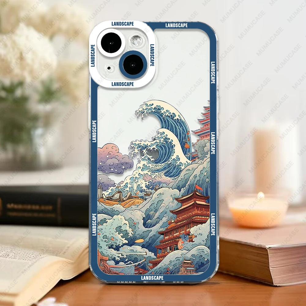 Luxury Soft TPU iPhone Case with Enchanting Japanese Landscape Design - Ultimate Protection & Stylish Elegance - Just20InCase