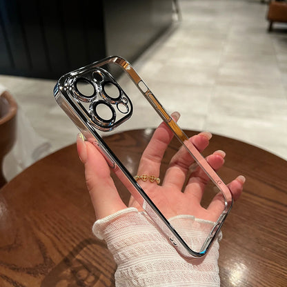 Elegant Shield: Exquisite Clear Luxury Phone Case with Shockproof Protection and Camera Lens Guard - A Premium Accessory for the Discerning User - Just20InCase