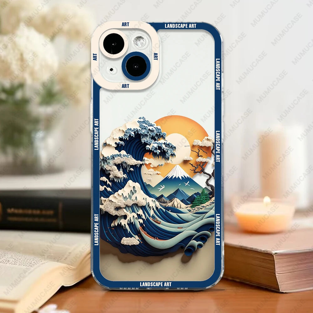 Premium Luxury Soft TPU iPhone Case with Unique Landscape Art Design - Superior Protection & Stylish Elegance - Just20InCase