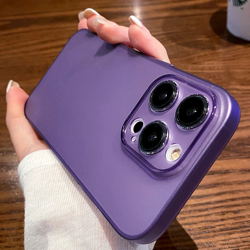 Sleek Matte Protection: Premium Ultra Slim Shockproof Case for iPhone - Deep Purple Elegance with Advanced Anti-Scratch and Dustproof Features - Just20InCase