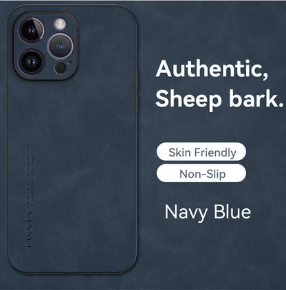 Elegantly Textured Sheepskin-Inspired PU Leather Phone Case - Luxury Matte Finish with Superior Protection and Stylish Anti-Fingerprint Design - Just20InCase