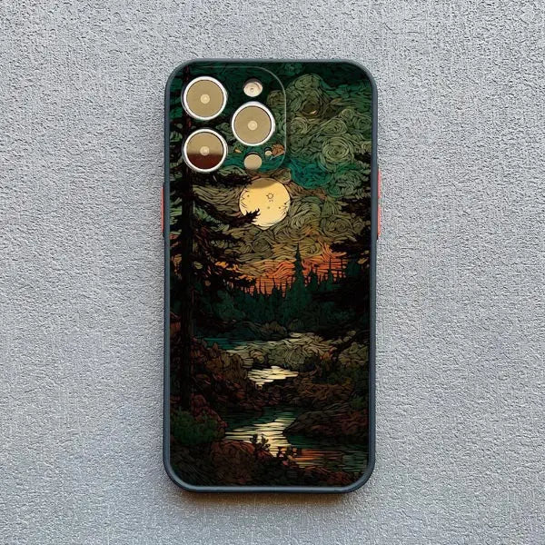 Elegantly Crafted Forest Sunset Art Phone Case: Unmatched Protection Meets Stunning Design - Just20InCase